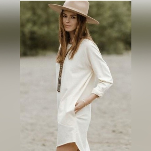 Jackson Rowe | Black | Larrea | Cotton | Hi-Low | Sweatshirt Dress | Size S - Picture 7 of 16